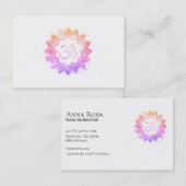 *~* Aum OMNew Age Lotus Flower Mandala Buddhist Visitekaartje (Voorkant / Achterkant)