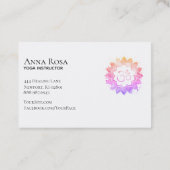 *~* Aum OMNew Age Lotus Flower Mandala Buddhist Visitekaartje (Achterkant)