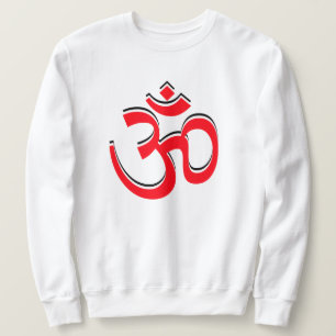 Aum Symbol Om Logo Red White Black te ondertekenen Trui