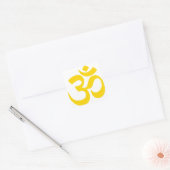 Aum-symbool (Geel goud in kleur) Vierkante Sticker (Envelop)