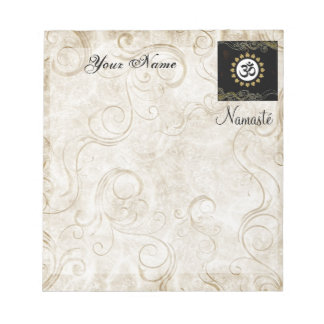 Aum Symbool Mantra Meditation Black en Gold Notitieblok