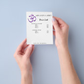 Aum Yoga-prijslijst A5 flyer (Hand)