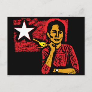 Aung San Suu Kyi Briefkaart