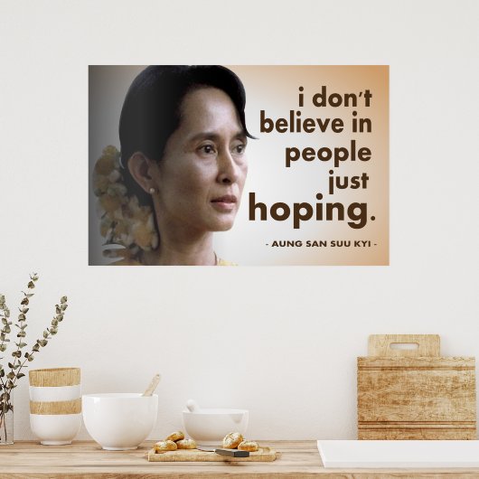 Aung san suu kyi citeert poster (Keuken)