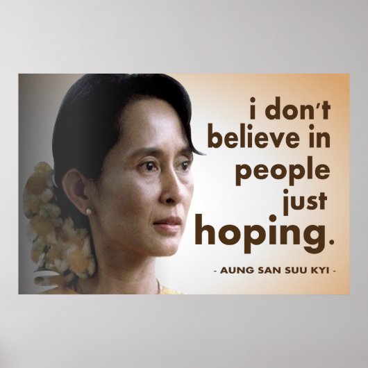 Aung san suu kyi citeert poster (Voorkant)