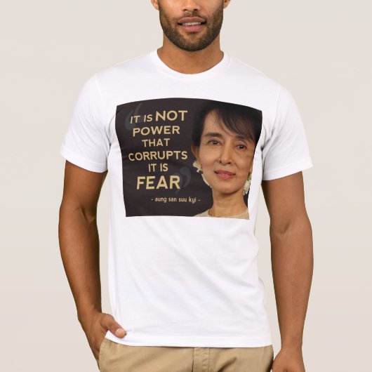 Aung san suu kyi citeert t-shirt (Voorkant)