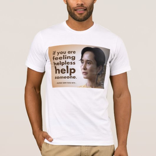 Aung san suu kyi citeert t-shirt (Voorkant)