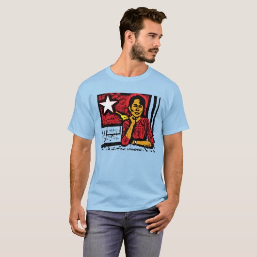 Aung San Suu Kyi T-shirt (Voorkant volledig)