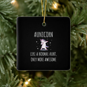 aunicorn , net als een normale tante , tante unico keramisch ornament