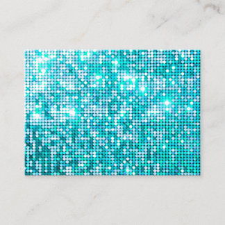 ĀUnique Chic Glitter Turquoise Visitekaartje