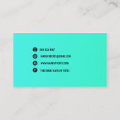 ĀUnique Neon Modern Aangepast Visitekaartje Close (Achterkant)