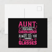 Aunt A Cherished Friend And Personal Cheerleader-0 Aankondigingskaart (Voorkant / Achterkant)