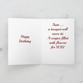 *AUNT* A WAGON FILLED OF FLOWERS FOR YOU CARD KAART (Binnen)