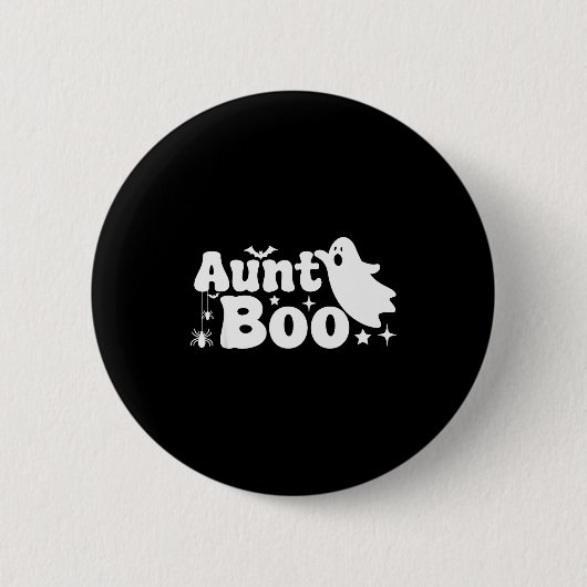 Aunt Boo Funny Ghost Halloween Family Matching  Ronde Button 5,7 Cm (Voorkant)