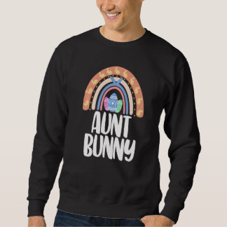 Aunt Bunny Easter Rainbow Love Funny Women Easter  Trui