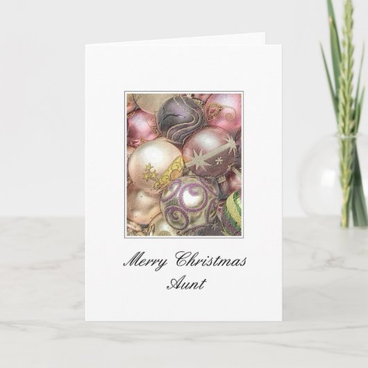 Aunt Christmas Card Feestdagen Kaart (Voorkant)