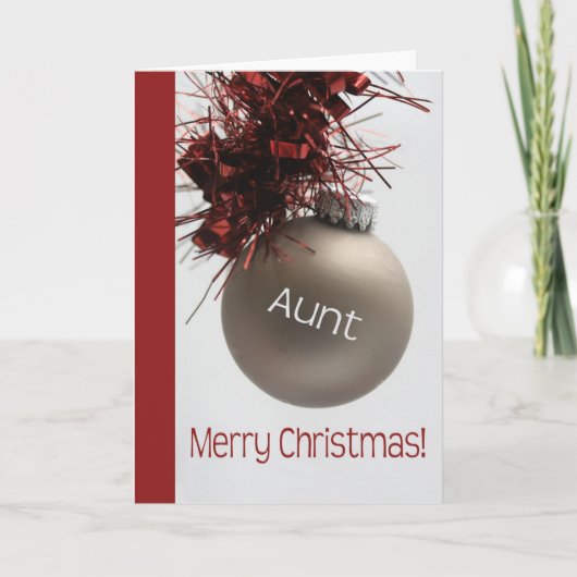 Aunt Christmas Card Feestdagen Kaart (Voorkant)