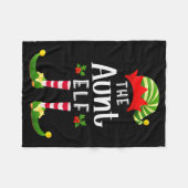 Aunt Christmas Elf Matching Pajama X-mas Party Fleece Deken (Voorkant (Horizontaal))
