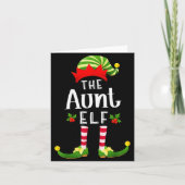 Aunt Christmas Elf Matching Pajama X-mas Party  Kaart (Voorkant)