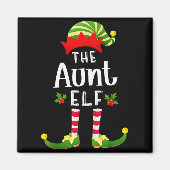 Aunt Christmas Elf Matching Pajama X-mas Party  Magneet (Voorkant)