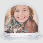 Aunt Christmas Gift Custom Double Sided 2 Photo Sneeuwbol (Achterkant)