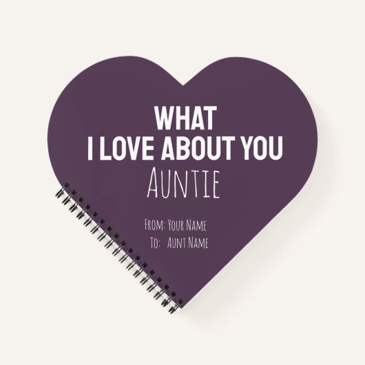 Aunt Gifts Auntie Cool Unique Modern Heart Notitieboek (Voorkant)
