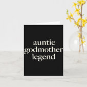 Aunt Godmother Legend Funny Godparent S Gift Aunt  Kaart (Gele Bloem)