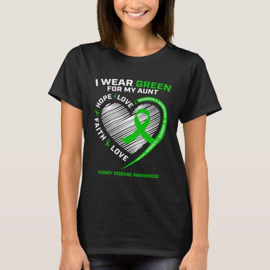 Aunt Kidney Disease  Women Men  Kids Awareness T-shirt (Voorkant)