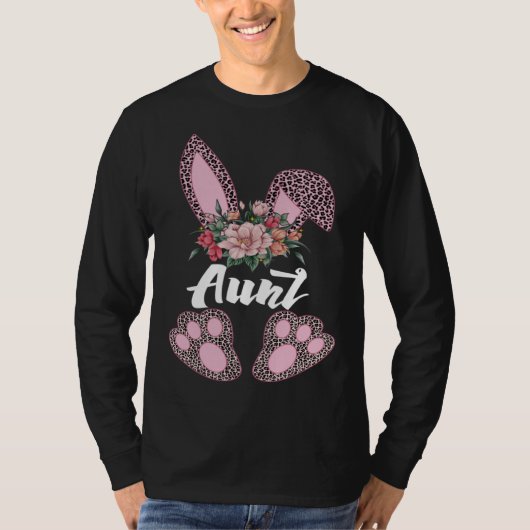 Aunt Leopard Bunny Matching Family Easter Day Part T-shirt (Voorkant)