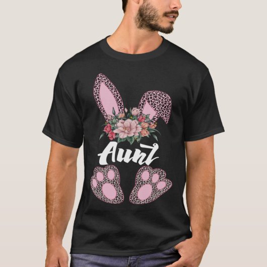 Aunt Leopard Bunny Matching Family Easter Day Part T-shirt (Voorkant)