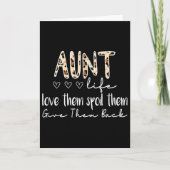 Aunt Life Love Them Sil Them Give Them Back Aunt Q Kaart (Voorkant)