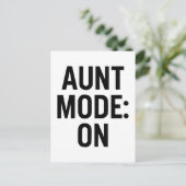 Aunt Mode On – Funny Family Humor Briefkaart (Staand voorkant)