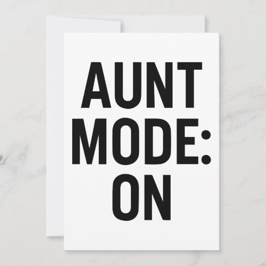 Aunt Mode On – Funny Family Humor Kaart (Voorkant)