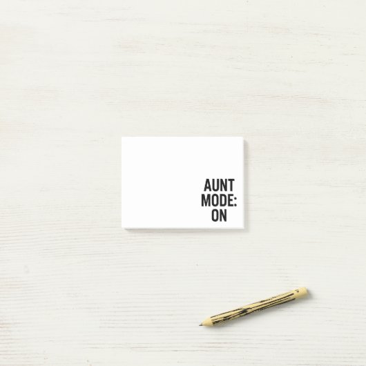 Aunt Mode On – Funny Family Humor Post-it® Notes (Op bureau)