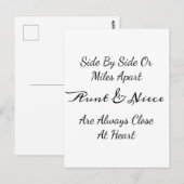 Aunt & Niece Quote – Side By Side or Miles Apart Briefkaart (Voorkant / Achterkant)