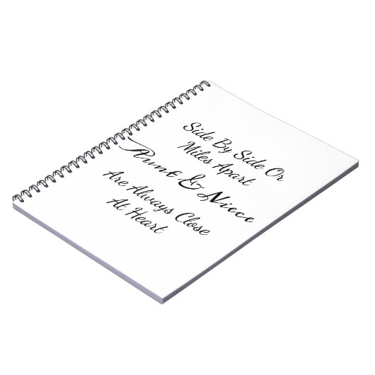 Aunt & Niece Quote – Side By Side or Miles Apart Notitieboek (Linkerzijde)