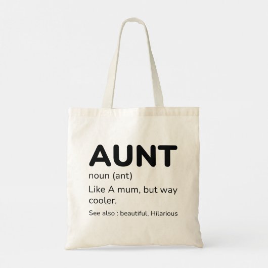 Aunt Noun Tote Bag (Achterkant)