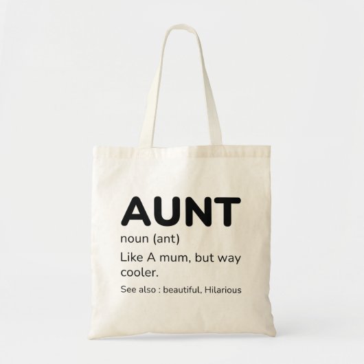 Aunt Noun Tote Bag (Voorkant)
