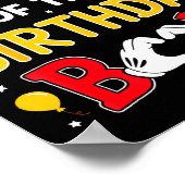 Aunt Of The Birthday Boy Matching Family Birthday Poster (Hoek)