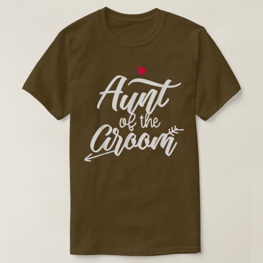 Aunt Of The Groom Arrow Heart Wedding And Bachelor T-shirt (Design voorkant)