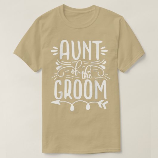 Aunt Of The Groom Matching Wedding and Bachelore P T-shirt (Design voorkant)