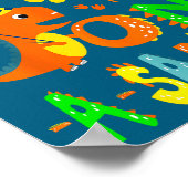 Aunt Of The One-a-saurus 1st Birthday Boy Dinosaur Poster (Hoek)