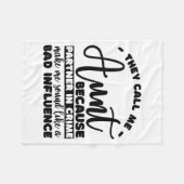 Aunt Partner In Crime Shirt Aunt Tee Shirts Sarcas Fleece Deken (Voorkant (Horizontaal))