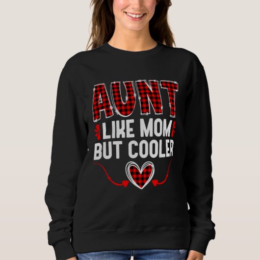 Aunt Retro Red Plaid Promoted To Aunt Mother s Day Trui (Voorkant)
