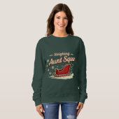 Aunt Squad Sleighing It Christmas Shirt – Funny Ma (Voorkant volledig)