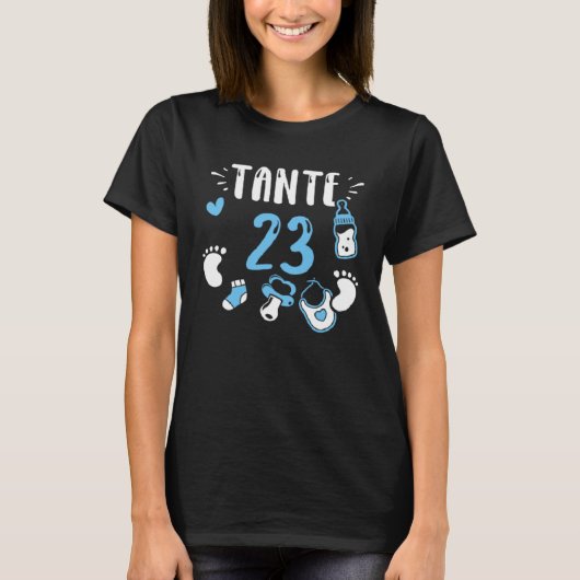 Aunt Tante 23  Baby Boy Sayings T-shirt (Voorkant)