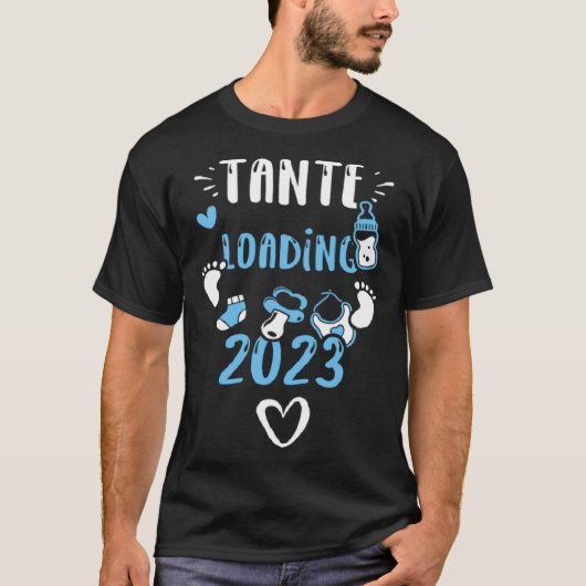 Aunt Tante Loading 2023  Baby Boy Sayings T-shirt (Voorkant)