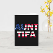 Aunt Tifa Flag Us Funny Aunt Tifa - I Am Aunt Tifa Kaart (Gele Bloem)