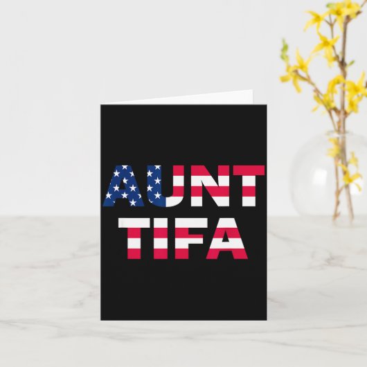 Aunt Tifa Flag Us Funny Aunt Tifa - I Am Aunt Tifa Kaart (Gele Bloem)