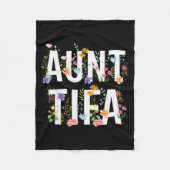 Aunt Tifa - Retro Wildflowers Floral Feminist Mom  Fleece Deken (Voorkant)